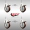 Service Caster 5 Inch 316SS Maroon Polyurethane Swivel 3/8 Inch Stem Caster Set Lock Brake SCC SS316TSTTL20S514-PPUB-MRN-381615-4 - alternate 1